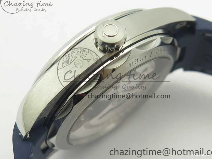 0501 Aqua Terra 150M Master Chronometers VSF 1:1 Best Edition Gray Dial Blue Hand on Blue Rubber Strap A8900 Super Clone HighQuality 8004